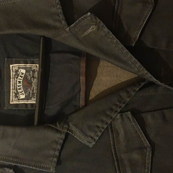 Man Jeremiah Dark Navy Gray Jacket Size L - Picture 2 of 4